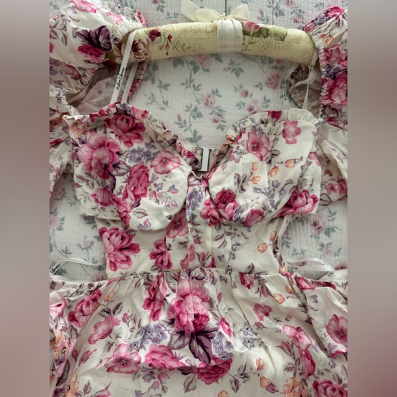 For Love & Lemons Lucia Mini Dress in Pink - Picture 7 of 16